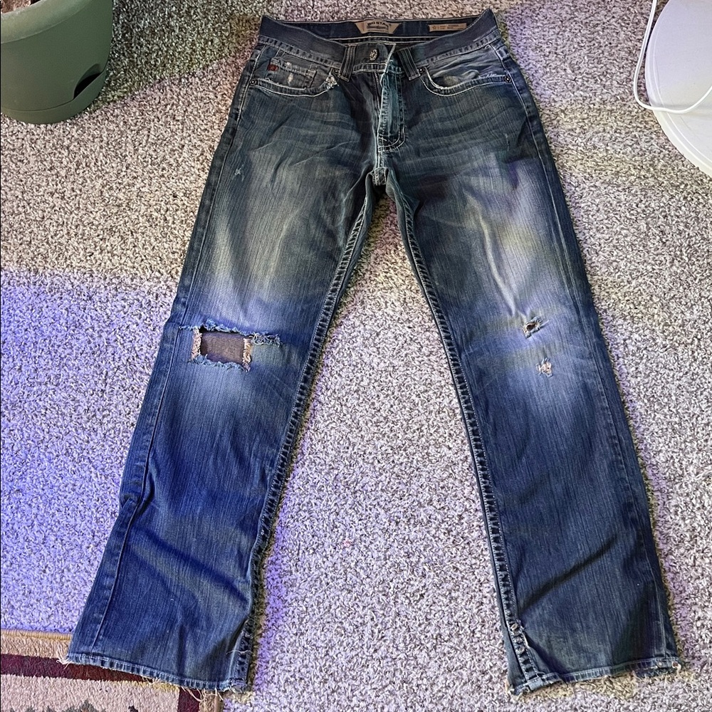 Big Star Men's Distressed Blue Jeans